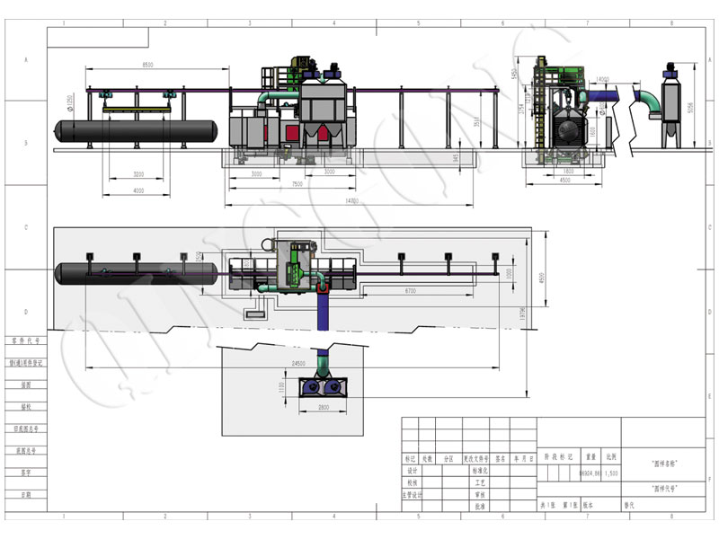 Tunneltyp Schrotmaschine CAD Drawing